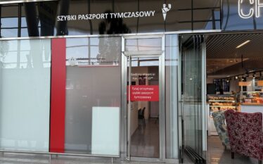 Temporary passport at Wrocław Airport